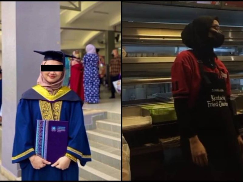 “Yang Penting Kerja Halal, Duit Masuk” Gadis Tak Kisah Kerja KFC Walaupun Ada Degree