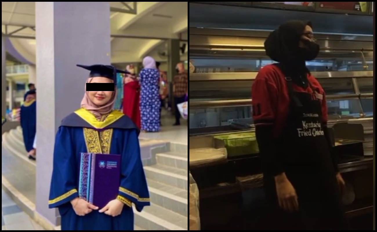“Yang Penting Kerja Halal, Duit Masuk” Gadis Tak Kisah Kerja KFC Walaupun Ada Degree