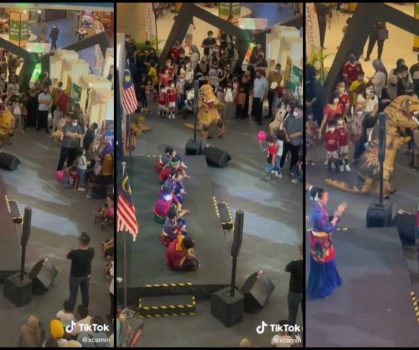 Bukan Main ‘Galak’! Gelagat Maskot Dinosaur Ikut Joget Zapin Buat Netizen Terhibur