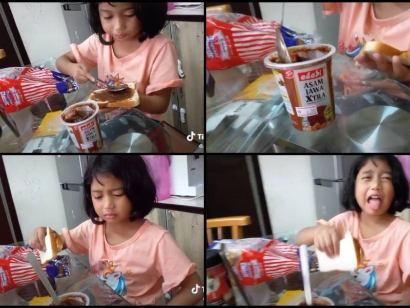 Tersilap Sapu Asam Jawa Pada Roti, Bapa Ketawa Mengekek Lihat Reaksi Anak!