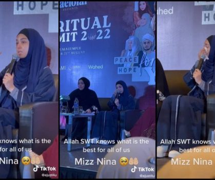 “First Time Tengok Dia Nangis!” Netizen Sebak Tengok Mizz Nina Menangis Ketika Sampaikan Ceramah Tentang Penceraian