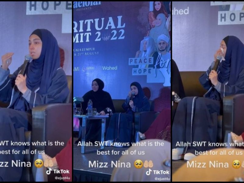 “First Time Tengok Dia Nangis!” Netizen Sebak Tengok Mizz Nina Menangis Ketika Sampaikan Ceramah Tentang Penceraian