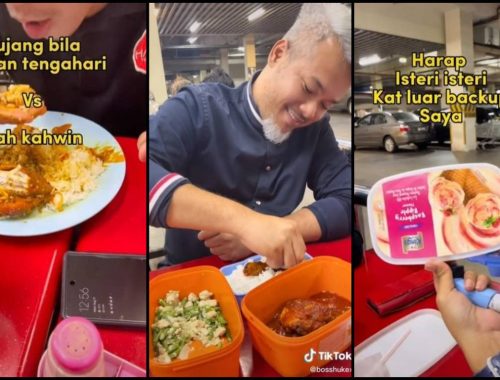 Lelaki Kena Bahan Bawa Bekal Masakan Orang Rumah, Para Isteri Hadir Backup Di Ruangan Komen!