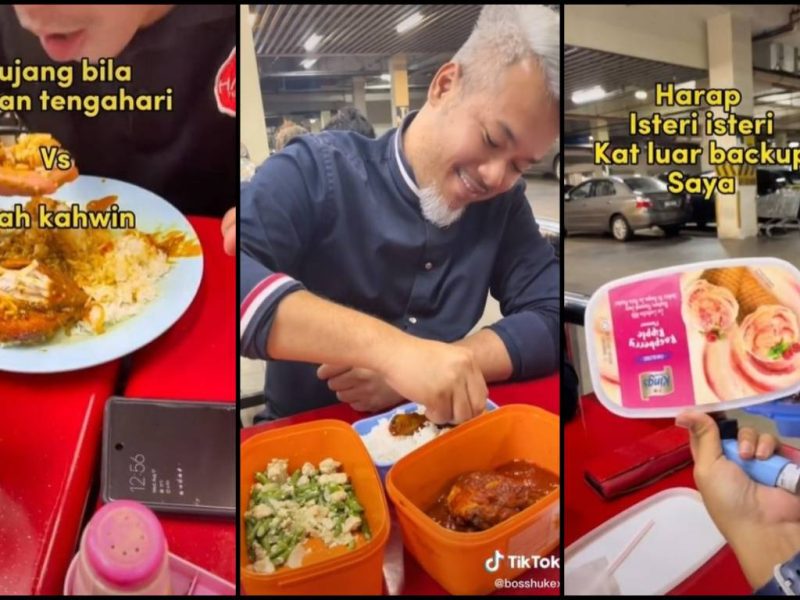 Lelaki Kena Bahan Bawa Bekal Masakan Orang Rumah, Para Isteri Hadir Backup Di Ruangan Komen!