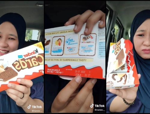 Terbeli Kinder Card Tamat Tempoh, Wanita Teragak-Agak Habiskan Makan Atau Buang!