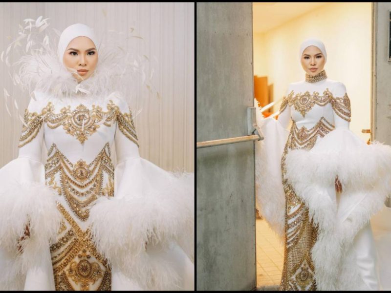 Bawa Pelepah Ostrich Di AIM23, Busana Aina Abdul Raih Pujian Warganet!