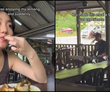 Gadis Cina Tengah Sedap Makan Lemang, Tiba-Tiba Abang Buskers Tuju Lagu Mandarin!