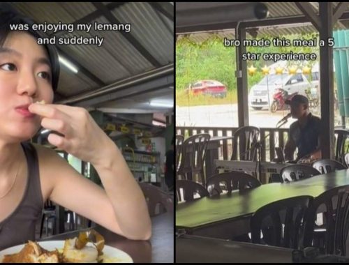 Gadis Cina Tengah Sedap Makan Lemang, Tiba-Tiba Abang Buskers Tuju Lagu Mandarin!