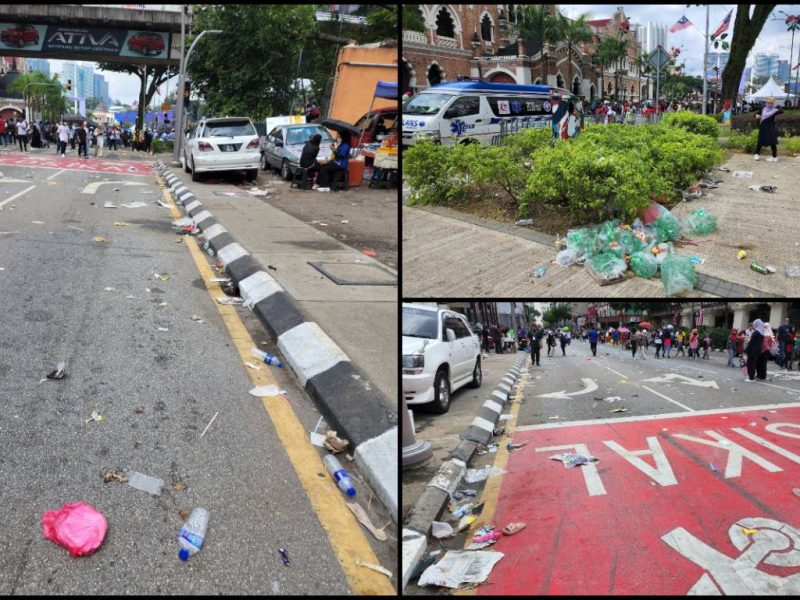 Kecewa Lihat Timbunan Sampah Sarap Selepas Perarakan Merdeka, Ramai Belum ‘Merdeka’