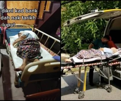 Terpaksa Usung Ibu Lumpuh Seluruh Badan Ke Bank, Pegawai Bank Dikecam Tiada Timbang Rasa!