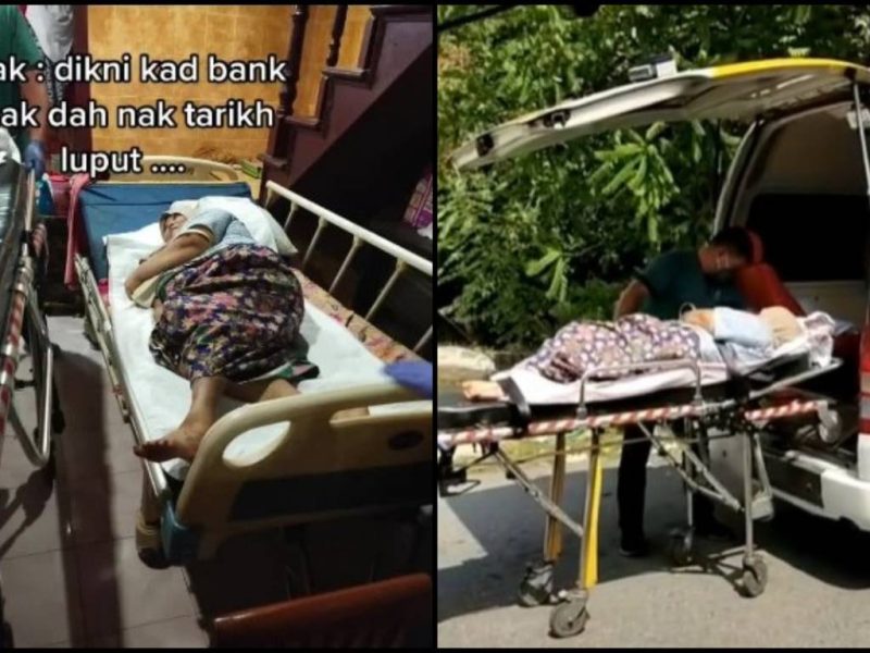 Terpaksa Usung Ibu Lumpuh Seluruh Badan Ke Bank, Pegawai Bank Dikecam Tiada Timbang Rasa!